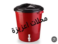 جالون مياه بلاستيكي مع صنبور وغطاء