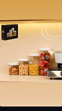 طقم مرطبانات زجاجية للمطبخ - كيتشن وير (Kitchen Ware)