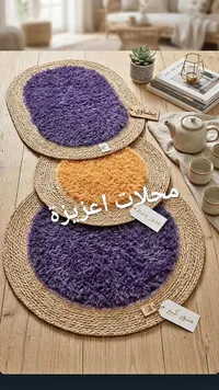 طقم مفارش طاولة من القش والنسيج - محلات عزيزة