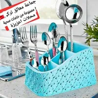 طقم معالق تركي مع منظم بلاستيك