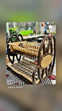 مطبق صحون بلاستيكي بطابقين