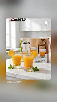 طقم كاسات زجاجية 12 قطعة - زيرو (Zero)