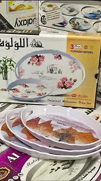 طقم صواني تقديم ميلامين - موديل تركي