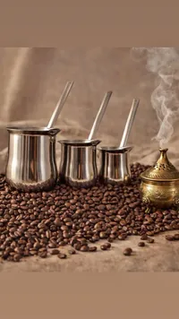 دلة قهوة عربية ستانلس ستيل (3 قطع)