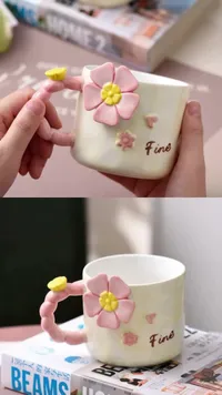 مقات هدايا سيراميك بتصميم الزهور
