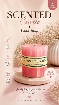 شمعة معطرة يدوية الصنع