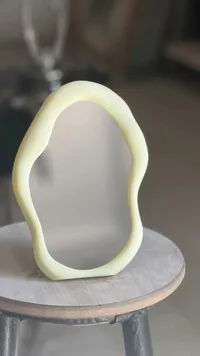 مرآة طاولة ديكور بتصميم عصري غير منتظم