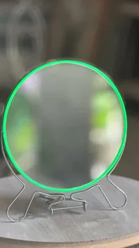 مرآة طاولة دائرية بإضاءة LED