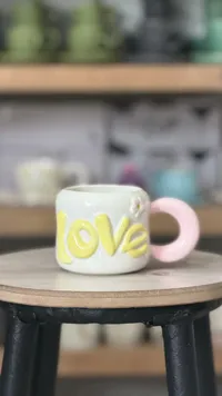 كأس سيراميك بتصميم لوف (Love)