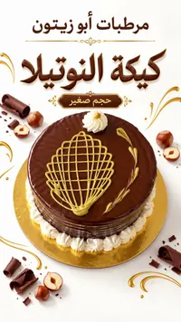 كيكة النوتيلا - مربعات أبو زيتون