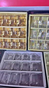 طقم كاسات شاي زجاجية - تشكيلة متنوعة