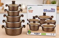 طقم أواني طهي جرانيت دايموند 10 قطع - كيتشن هوم (Kitchen Home)