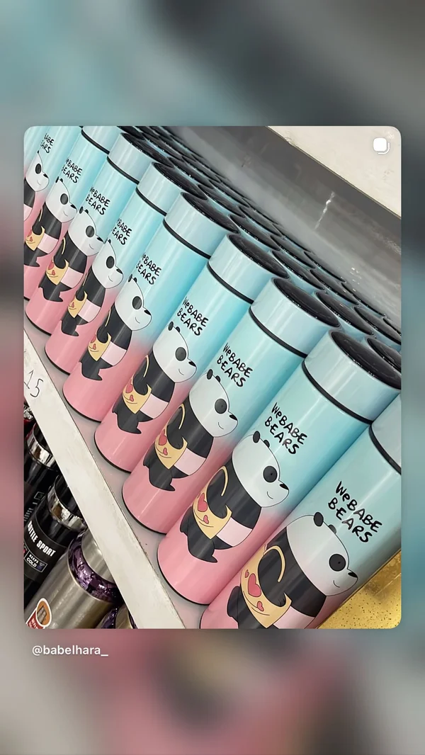 مطارة مياه ذكية بتصميم الدببة الثلاثة - ويب بيرز (We Bare Bears) - أدوات منزلية - سوق غزة