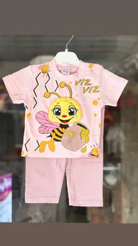 طقم ملابس أطفال صيفي برسومات النحلة - كريزي بيبي (Crazy Baby)