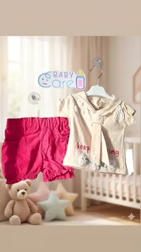 طقم ملابس صيفي للأطفال - بيبي كير (Baby Care)