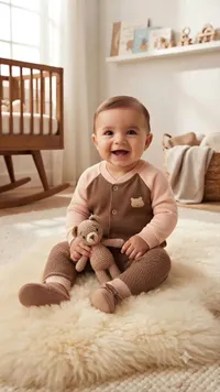 طقم ملابس أطفال بتصميم دب