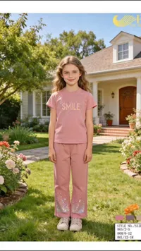 طقم ملابس بناتي صيفي - سمايل (Smile)