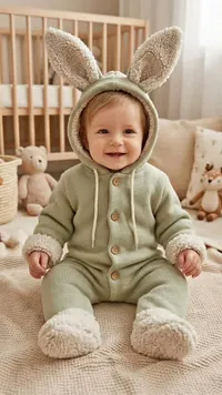 بدلة أطفال بتصميم أرنب (Baby Bunny Suit)