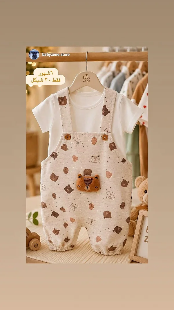 طقم أطفال - بيبي زون (Baby Zone) - ملابس أطفال - سوق غزة