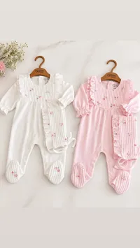 طقم سالوبيت مواليد مع قبعة - بيبي (O'Baby)