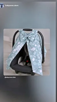 غطاء كرسي أطفال مزين بفيونكة - بيبي زون (babyzone.store)