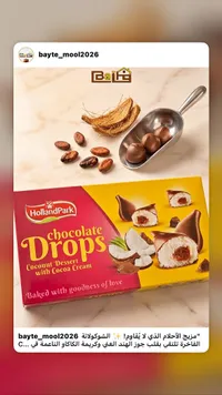 حلوى قطرات الشوكولاتة بجوز الهند - هولاند بارك (HollandPark)