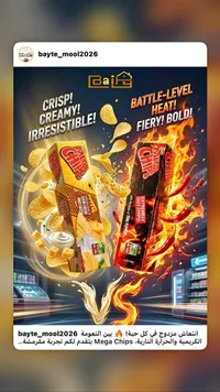 رقائق البطاطس ميجا شيبس - تشكيلة النكهات (Mega Chips)