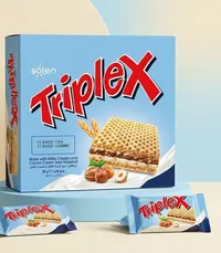 ويفر بكريمة الحليب والكاكاو والبندق - تريبلكس (Solen)