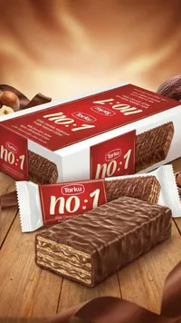 ويفر مغطى بالشوكولاتة بالحليب وكريمة البندق - توركو (Torku)