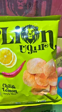 شيبس بطاطس بنكهة الشطة والليمون - ليون (Lion)