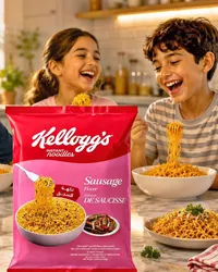 نودلز سريعة التحضير بنكهة السجق - كيلوجز (Kellogg's)