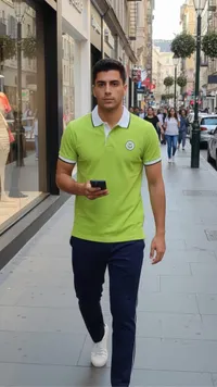 قميص بولو رجالي صيفي - أخضر فاتح