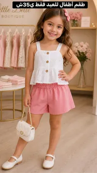 طقم ملابس أطفال صيفي - ليتل بيل بوتيك (Little Belle Boutique) - سوق غزة