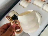 طقم أكواب قهوة سيراميك بتصميم عصري - ادك (ADC)