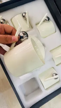 طقم فناجين قهوة سيراميك عصري