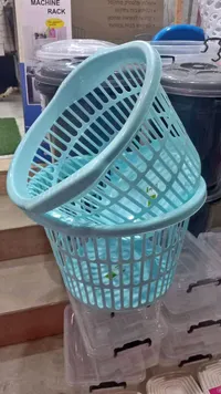 سلة غسيل بلاستيكية دائرية