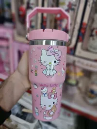 مطارة مياه حافظة للحرارة بتصميم هالو كيتي (Hello Kitty)