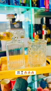 طقم علب تخزين زجاجية فاخرة