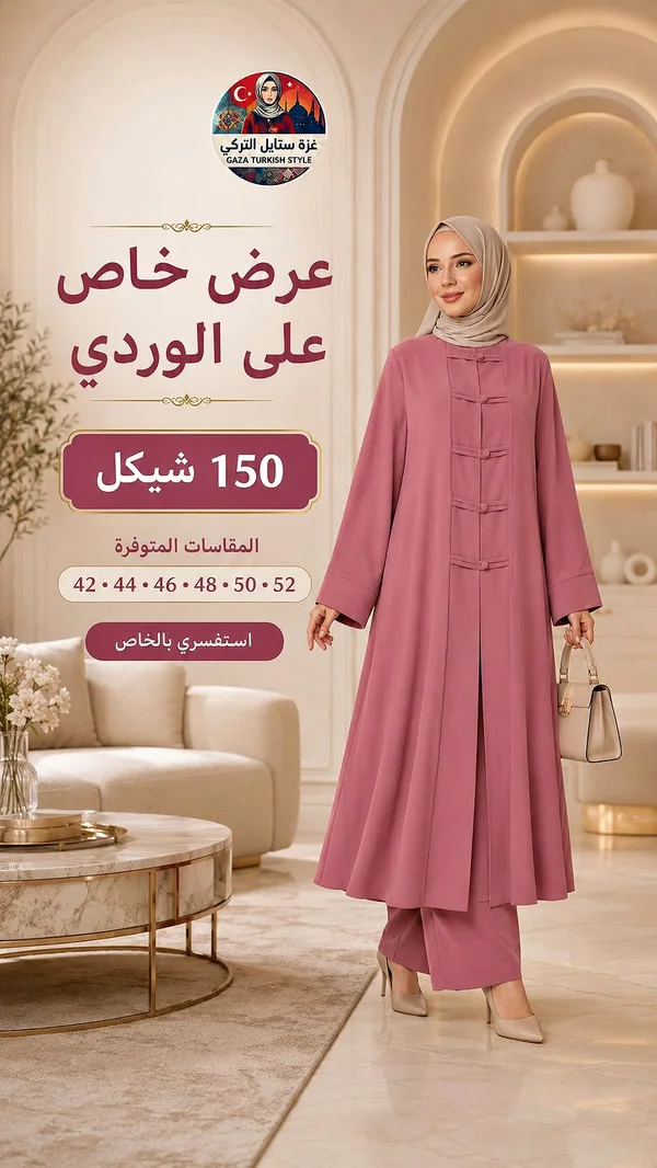طقم ملابس نسائية - غزة ستايل تركي - ملابس نسائية - سوق غزة