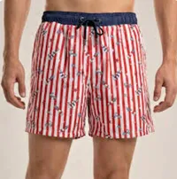 شورت سباحة رجالي مخطط (Swim Shorts)