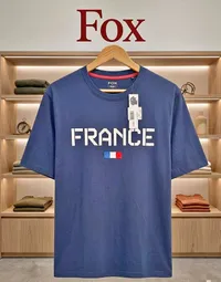 تيشيرت رجالي قطني بطبعة فرنسا - فوكس (Fox)