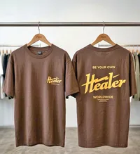 تيشيرت رجالي بني بتصميم هيلر (Healer)