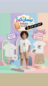 طقم كاجوال العيد التركي - بيسان كيدز (Bisan Kids)