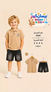 طقم ملابس صيفي للأطفال - بيسان كيدز (Bisan Kids)