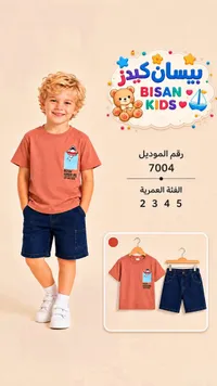 طقم ملابس صيفي للأطفال - بيسان كيدز (Bisan Kids)