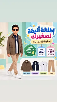 طقم ملابس أطفال متكامل 4 قطع (Moclaa)