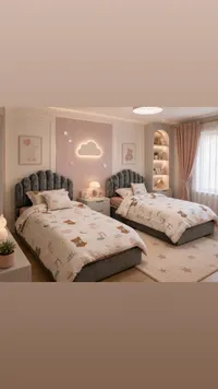 طقم مفروشات غرف نوم أطفال بتصميم الدببة