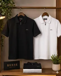 قميص بولو رجالي بسحاب - بيسي (Besse)