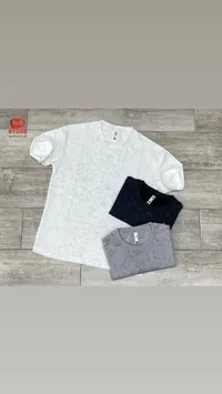 تيشيرت رجالي بنقشة رخامية - بوب ستور (BoB Store)
