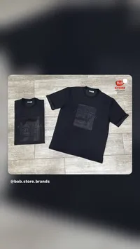تيشيرت رجالي كاجوال أسود - بوب ستور (Bob Store)